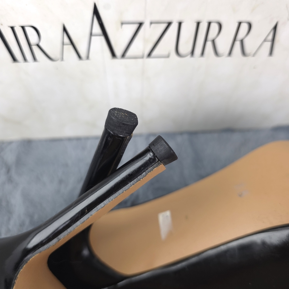 Mira Azzurra Rhinestone Strappy Heeled Mules, Pointy Toe - Picture 11 of 14